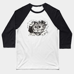 Sugar skull couple love skull day of the dead. Baseball T-Shirt